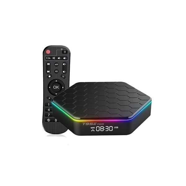 Android TV Box Plus Android 12 TV Box 4GB 64GB Destek WiFi6 Ethernet Çıkış Fişleri Bluetooth Ultral HD 6K Daha Az Arabelleğe Alma