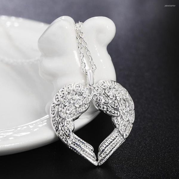 Подвесные ожерелья, продающие 925 серебряного серебряного серебра 18 -дюймового ангель