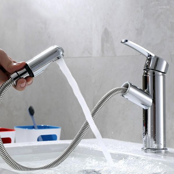 Rubinetti lavabo bagno Rubinetto lavabo freddo e monoforo Pull nero