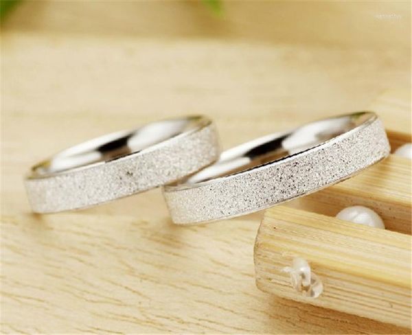 Eheringe 1 Paar Reines Silber 925 Für Männer Frauen Peeling Verlobungsring Korea Stil Bands Brautschmuck Bague Femme Bijoux