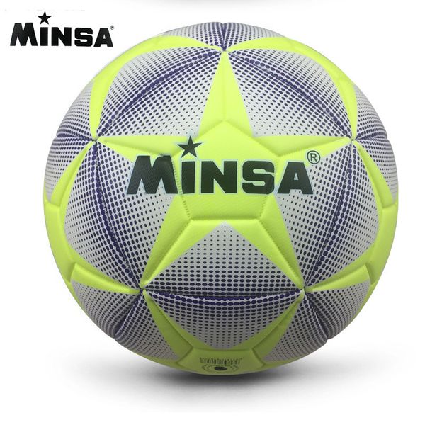 Palline Marca MINSA Alta qualità A Calcio standard PU Calcio da allenamento Taglia ufficiale 5 e 4 bal 230307