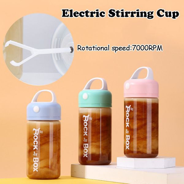 Bottiglie d'acqua 380ML Shaker elettrico Bottiglia Proteine Sport Mixer Caffè Latte Tazza di agitazione Tazze di miscelazione automatiche portatili per uomo Donna Senza BPA 230308