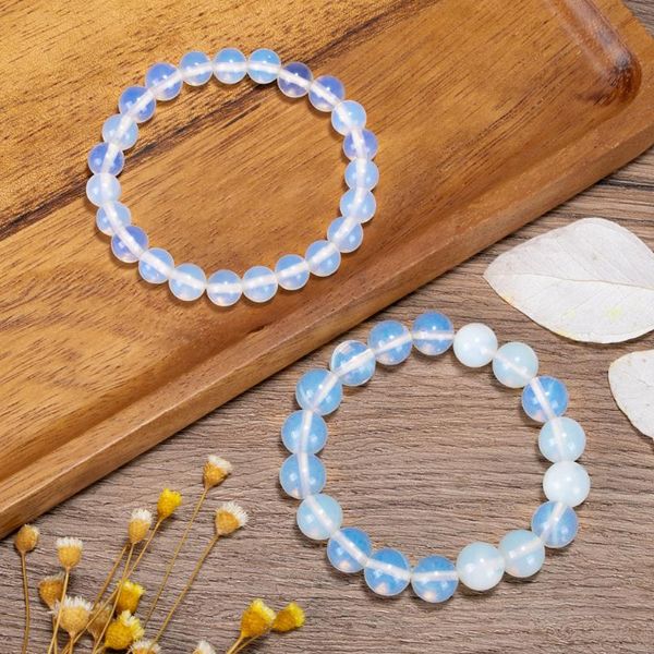 Strand Beaded Strands Boutique Natural Opal Ball Bracciale Womens Temperament Gem Gift Charm Round Chain Beads 8mm 10mm Energy JewelryBeaded