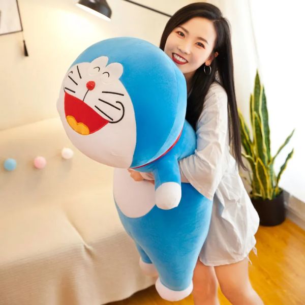 Neue 40 cm Plüschtier Partyversion Jingle Cat Puppe Doraemon Puppe Blau Fett weicher Körper Haltekissen Roboterkatze, Großhandel