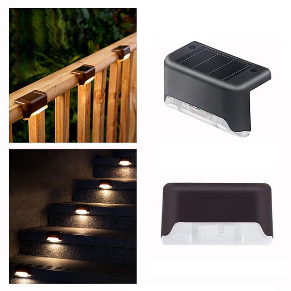 Crestech168 LED-Deck-Solar-Gartenleuchten für den Außenbereich, Gartenweg, Terrasse, Weg, Treppe, Stufenzaunlampen, crestech168