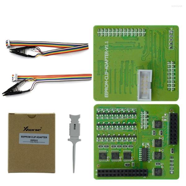 Adaptador de clipes eeprom xhorse no circuito Leia e grava SOP8/DIP8 Pacote de chip Uso para programador VVDI Prog