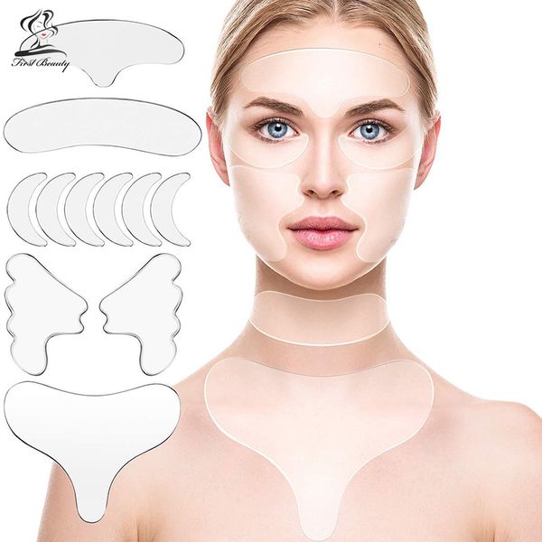 Dispositivos de cuidados de rosto Moda Silicone Antiwrinkle Pad Face testa pescoço cuidados com a mão de elevação de pele Tool Sticker Pad anti -escrúpoca reutilizável 230308