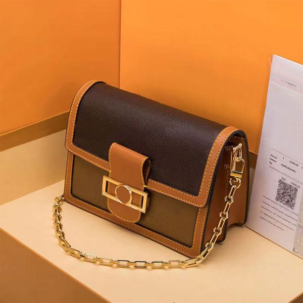 Dimensioni 25x17x8cm borsa a tracolla di lusso designer borse borse borsa fiore marrone donna tote marca lettera borse a tracolla in pelle borsa a tracolla fiore giallo