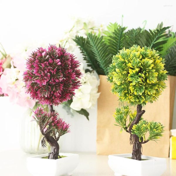 Декоративные цветы моделирование приветствия соснового горшка из искусственного растения ферма дома декор офис офис на рабочем столе заседание