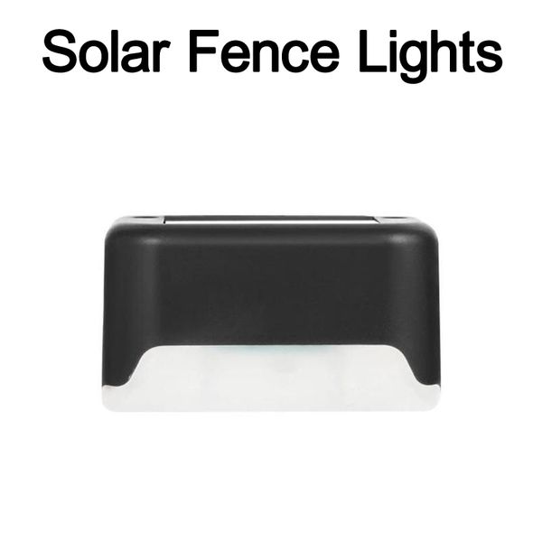 Luzes de parede solar Lâmpadas Led Fence Lamp à prova d'água Lâmpadas de segurança ao ar livre para escadas do pátio Pathway e Yard Uurastar