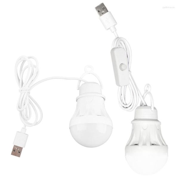 Lampada da lettura a LED Lanterna da campeggio portatile Lampadina 5V USB Night Plug In Power Book Table Super Birght