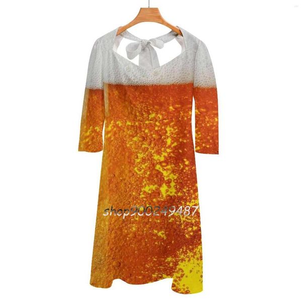 Vestidos casuais caneca de cerveja festa noturna vestido midi sexy feminino doce One peça