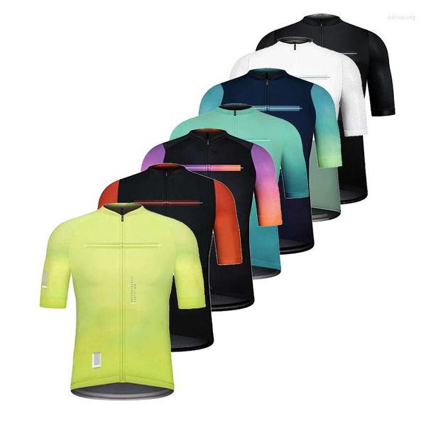 Rennjacken Sommer Radfahren Jersey 2023 Kurzarm MTB Rennrad Tops Atmungsaktive Mountainbike Shirts Männer Tragen Ropa Maillot Ciclism