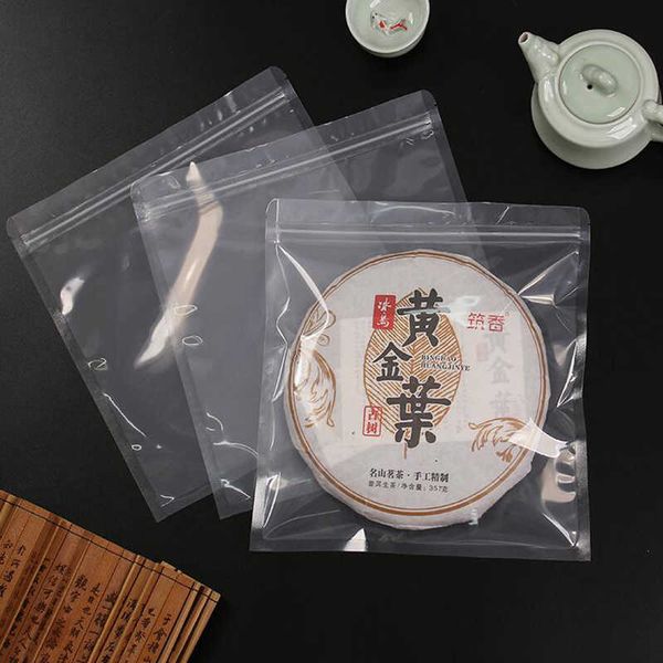 500pcs/lote transparente bolo de chá selado com comida branca alimentos transparentes saco de armazenamento de chá auto-vedado sacos de embalagem