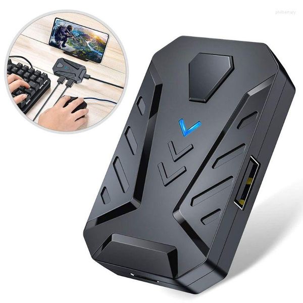 Controladores de jogo Controladores móveis jogos para jogos de teclado Adaptador de mouse plug gamepad para PUBG Bluetooth compatível com telefone