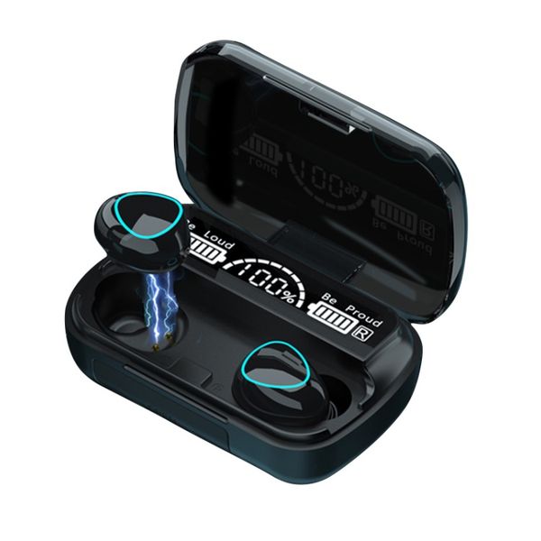Preço da fábrica M10 TWS EARBUDOS BLUETOOTH fones de ouvido fones de ouvido de grande capacidade Cabin Sports Sports Touch Control Headset de jogos à prova d'água M10