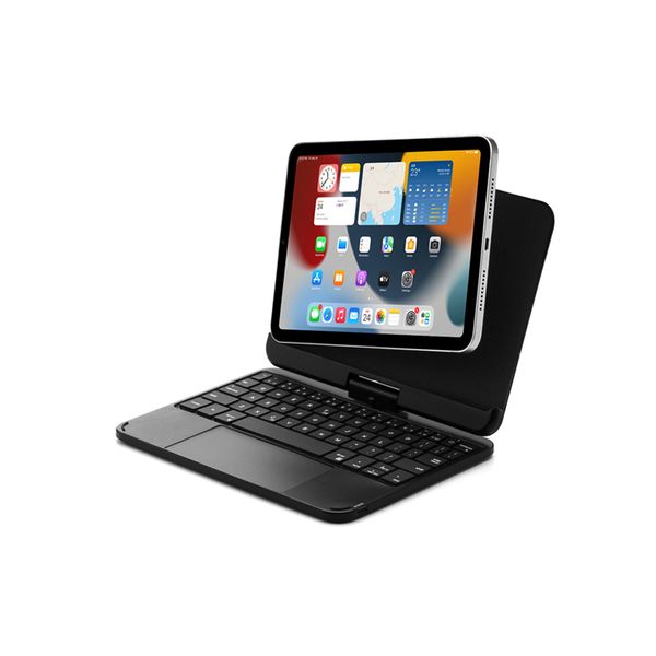 Caixa de teclado mágica de 8,3 polegadas para iPad mini 6 com luz de fundo do touchpad dobrável 360 capa de teclado rotatável