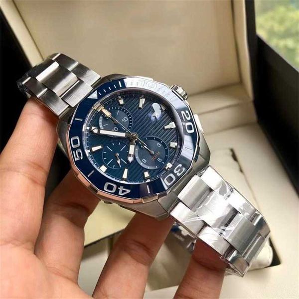 Designer Watchs Watch Mechanical Men's Ending Timing с оригинальным швейцарским 7750 Движением Размер 43 316 Fine Steel Case Поверните керамику