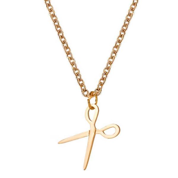 Colares de pedra da lua clara para mulheres moda menina jóias ouro metal corrente gargantilha scissor chuveiro pingente acessórios da moda presentes l2404