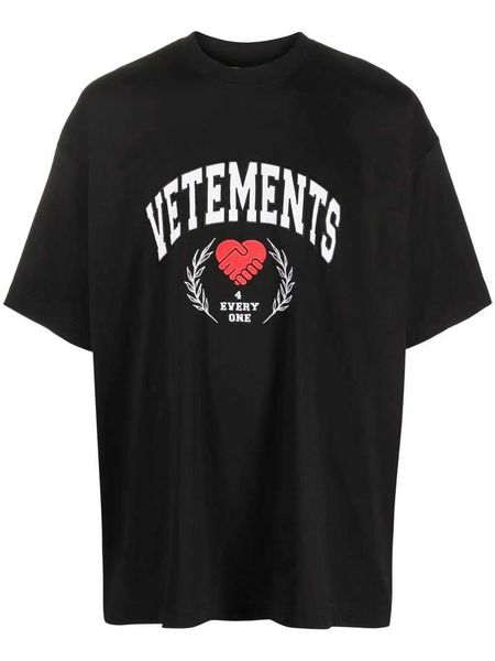 T-shirt da uomo di marca all'ingrosso VTM Uomo Donna Alta qualità Vetements Did Nothing Just Got Lucky T Shirt Top Tees