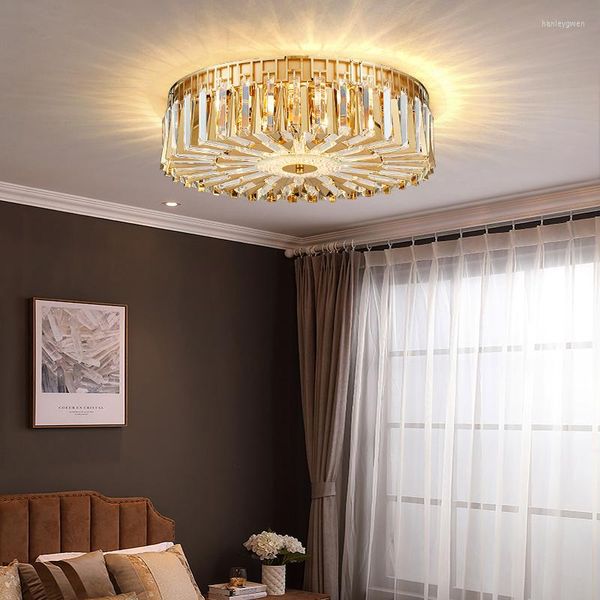 Luzes de teto Lâmpada de quarto mestre tendência doméstica Apartamento pequeno Cristal da sala de estar