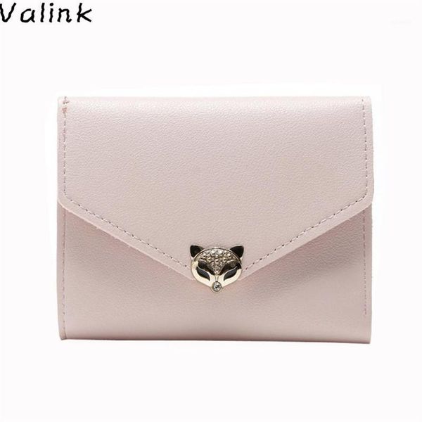 Portafogli Valink 2023 Portafoglio corto in pelle Pu Bella donna Trifold Slim Piccola frizione Porta carte portamonete femminile1