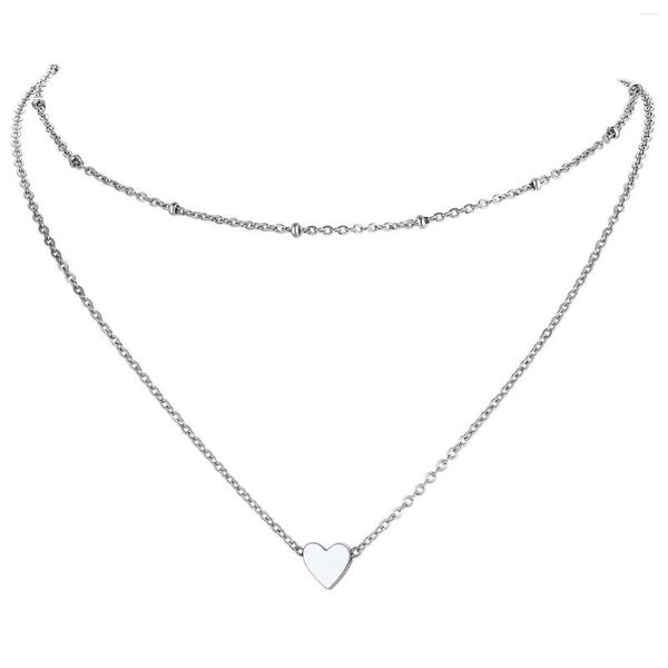 Anhänger Halsketten Starlord Layered Herz Halskette Schmuck Einstellbare Initialen Alphabet Buchstaben Perlen Kette Geschenk Für Frauen PSN429