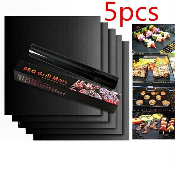 Инструменты аксессуары 1/5/10pcs non chitle bbq grill Pand Can Mats 40 33 см коврики.