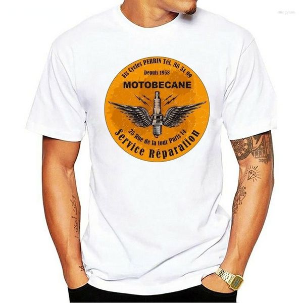 Herren T-Shirts Motobecane Shirt Vintage Motorrad Service Logo Französisch Scooter Bike Herren Modal bedruckt