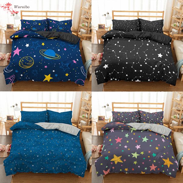 Постилочные наборы Star Single Double Twin Queen Beding Set 2/3pcs Night Sky 90/135/150 КРОМКА КРЕДЕЛЯ