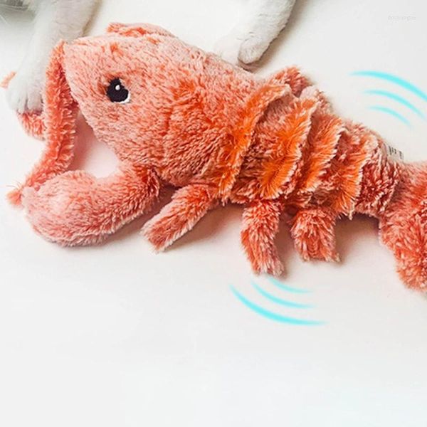 Cat Toys Interactive Lobster Toy USB Soft Flocking Catten Catch Trawing для гибкой игры в помещении