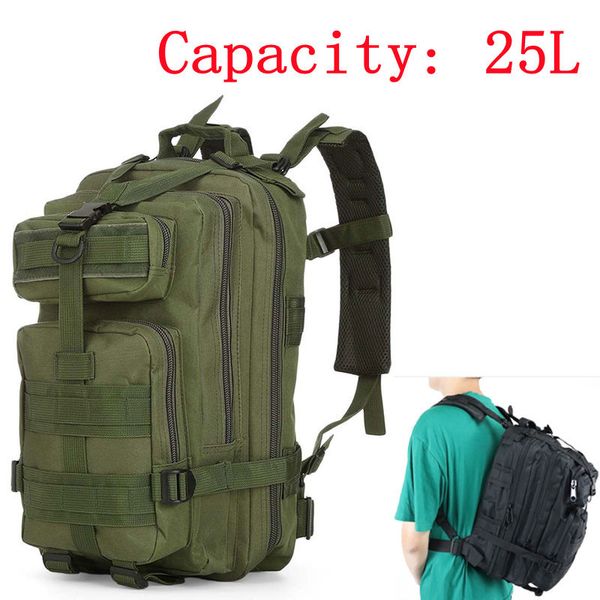 Borse da esterno Mochila Military Tactical Assault Pack Zaino Army Molle Impermeabile Bug Out Bag Piccola escursionismo Campeggio Caccia Zaino 230307