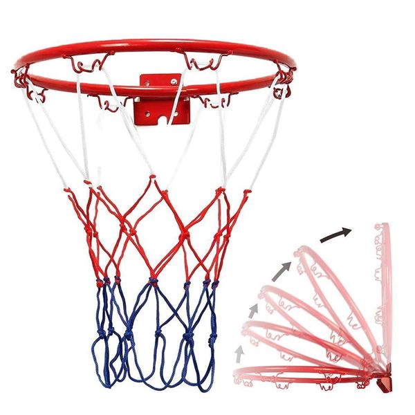 Altri Articoli Sportivi 32cm Cerchio da Parete per Canestro da Basket Appeso a Parete con Vite a Rete per Cestino Sportivo da Interno all'Aperto 230307