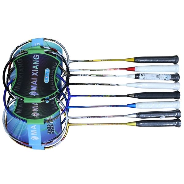Ракетки бадминтона 2pcs Professional 28 Pouds Carbon Training Reserve Badminton Racket 230307
