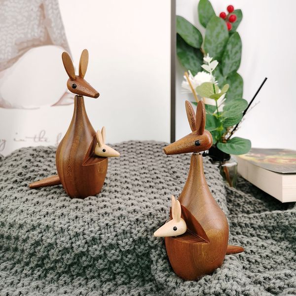 Декоративные предметы фигурки тиковые дерево кенгуру декор для детей комната
