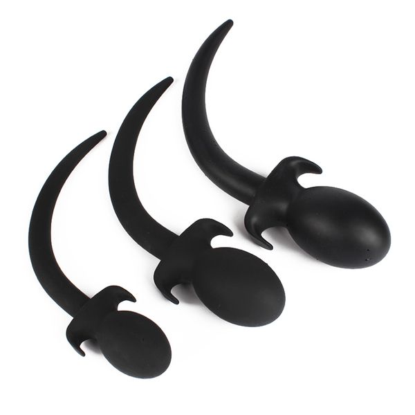 Jouets anaux Silicone chien queue Plug pour adultes esclave femmes hommes Gay jeux de sexe Gspot bout à bout Bdsm Sexy érotique jouet produits 230307