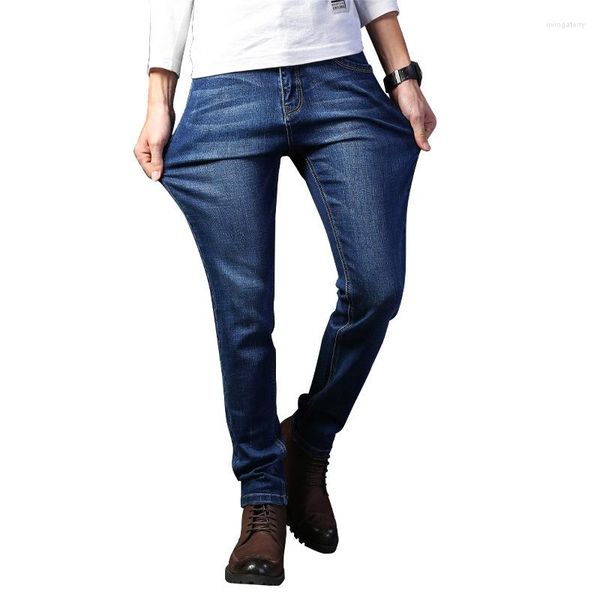 Jeans pour hommes hommes printemps denim pantalon simple pantalon droit décontracté extensible pour hommes avec taille 40 vêtements pour hommes