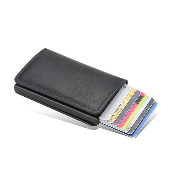 Wallets Men Mulheres portador de cartão carteira multifuncional RFID RFID de alta qualidade Bolsa de couro macio de couro macio