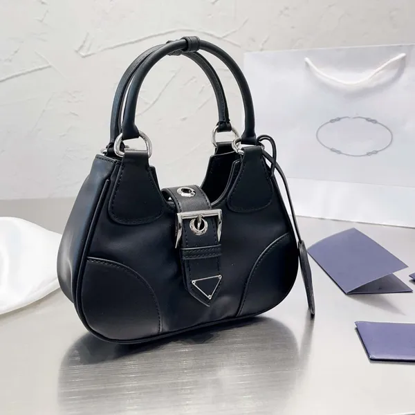 2023 Umhängetaschen Designer-Taschen Ss23 Blau Schwarz Weiß S Designer-Tasche Frauen Handtaschen Leder Totes Niedliche Halbmond-Handmode