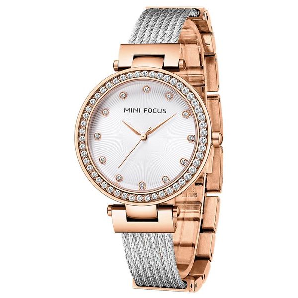 Orologi da polso Fashion Iced Out Watch For Women Quartz Elegant Casual Ladies Orologi Cinturino in acciaio superiore RelojOrologi da polsoOrologi da polso