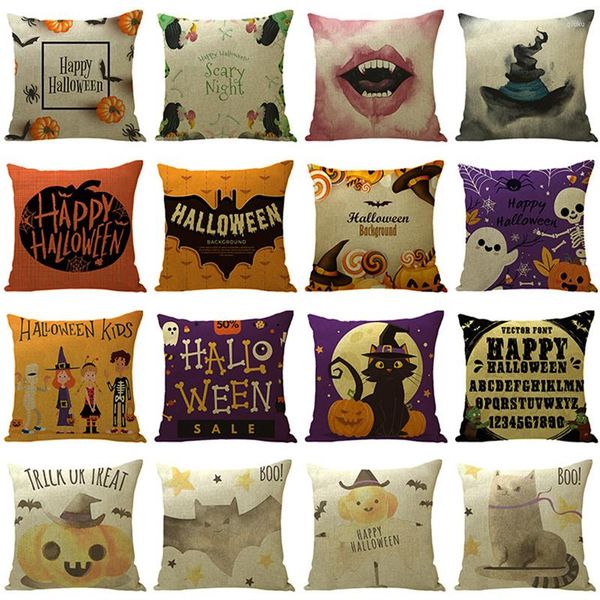 Travesseiro GY0832 Caixa de Halloween (sem preenchimento) Decoração de poliéster Decoração do quarto Sofá Decorativo Pillowsh