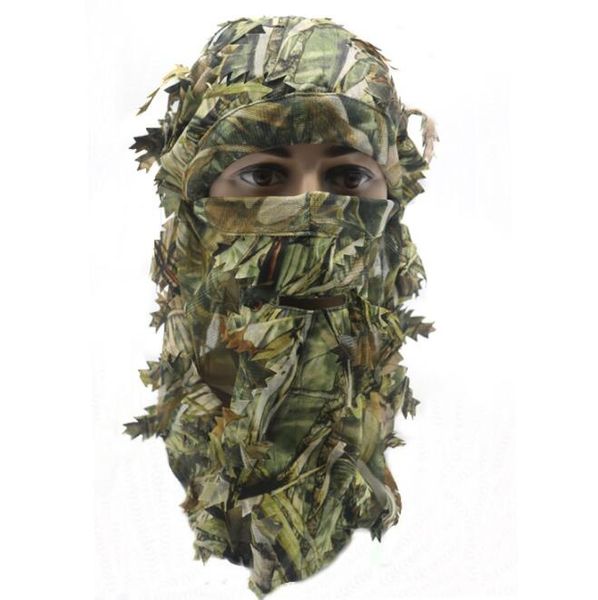 Maschere passamontagna in difficoltà alla moda Camuffamento tattico Maschere erbose Cool Biker Escursionismo Cappello passamontagna in difficoltà per moto