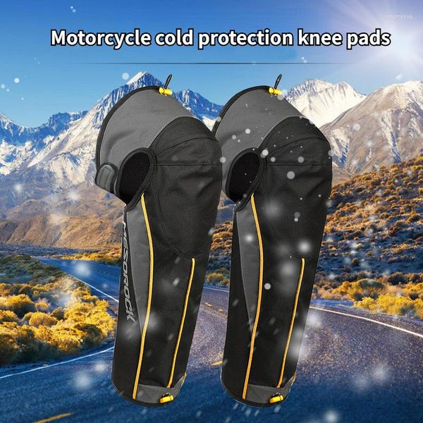 Armatura per moto Ginocchiere ispessite per adulti Equipaggiamento protettivo Equipaggiamento Motocross Moto invernale Antivento Guida calda