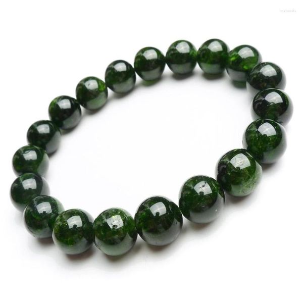 Strand 10mm Genuine Natural Green Diopside Gem Stone Crystal Jewelry Stretch Round Beads Bracciale Just One