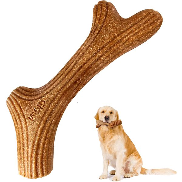 Giocattoli per cani Mastica Giocattolo da masticare Quasi indistruttibile Stick dentale Antler Design Bone s Gift Tough for Aggressive Chewers 230307