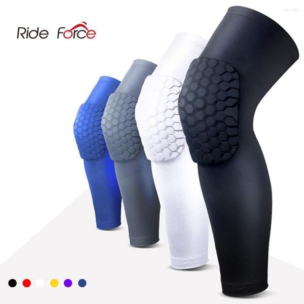 Joelheiras 1pc manuve de favo de mel com cinta de basquete elástico elástico kneepad engrenagem protetora patela suporta de espuma de vôlei