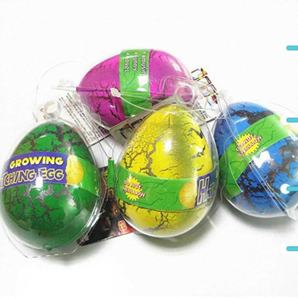 Science Discovery 5Pcs Egg Toys Stimolare la creatività Capacità di immaginazione portatile Coordinazione occhio-mano Fai da te TPR Soak Water Growing Dinosaur Eggs Y2303