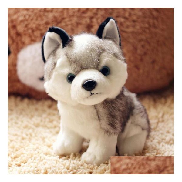 Bambole di peluche Giocattolo per bambini Simulazione carina Cucciolo Bambola Husky Giocattoli Regali Bambini Regalo di Natale Animali di peluche Coppie Regali Consegna di goccia Dhdok