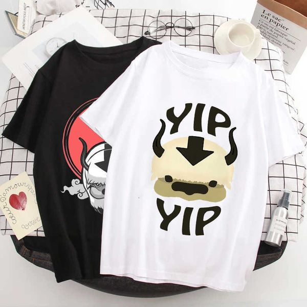 Camisetas masculinas Avatar o último dobrador de ar-incêndio Anime Cartoon Camista Unissex Summer Causa Harajuku Tshirt Ullzang T-shirt 90s Anime Tees G230309