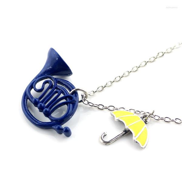 Schlüsselanhänger Reality Show Gelber Regenschirm Blauer Schlüsselanhänger How I Met Your Mother Waldhorn Schlüsselanhänger Charm Anhänger Schmuck